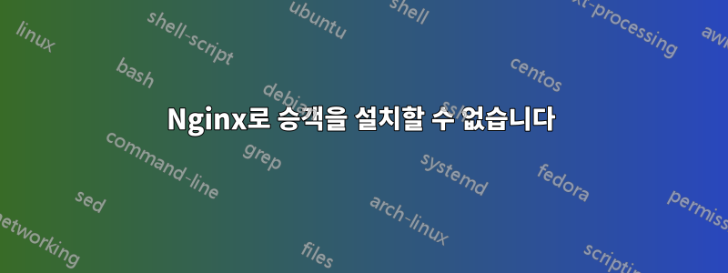 Nginx로 승객을 설치할 수 없습니다
