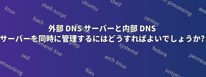 外部 DNS サーバーと内部 DNS サーバーを同時に管理するにはどうすればよいでしょうか?
