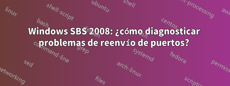 Windows SBS 2008: ¿cómo diagnosticar problemas de reenvío de puertos?