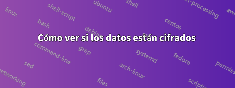 Cómo ver si los datos están cifrados
