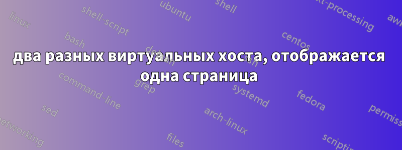 два разных виртуальных хоста, отображается одна страница