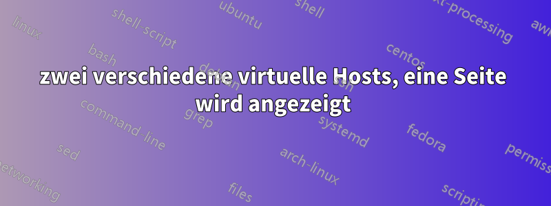 zwei verschiedene virtuelle Hosts, eine Seite wird angezeigt