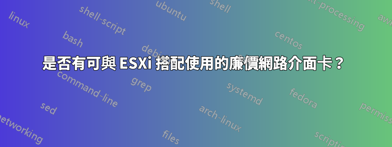 是否有可與 ESXi 搭配使用的廉價網路介面卡？