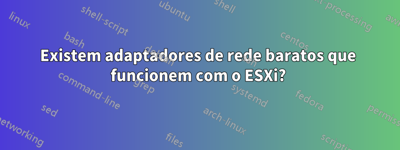 Existem adaptadores de rede baratos que funcionem com o ESXi?