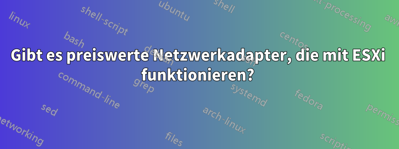 Gibt es preiswerte Netzwerkadapter, die mit ESXi funktionieren?