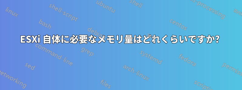 ESXi 自体に必要なメモリ量はどれくらいですか?