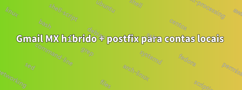 Gmail MX híbrido + postfix para contas locais