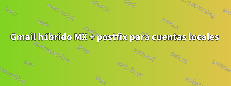 Gmail híbrido MX + postfix para cuentas locales
