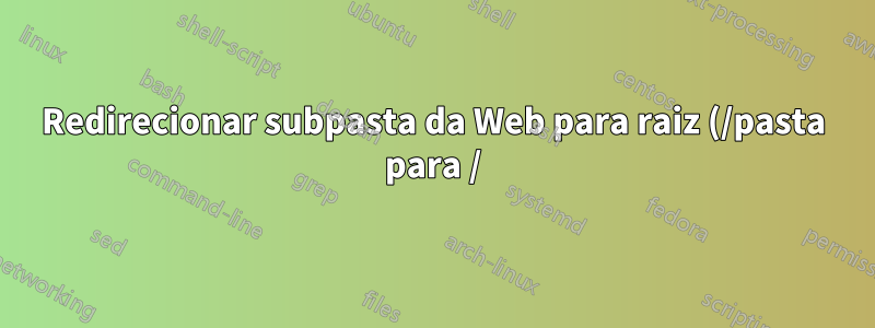 Redirecionar subpasta da Web para raiz (/pasta para /)