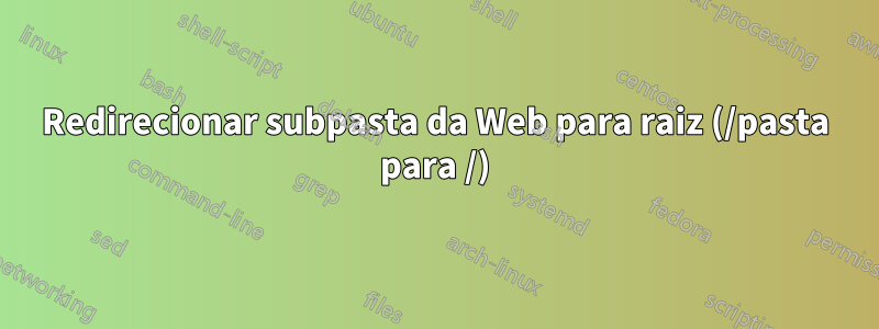Redirecionar subpasta da Web para raiz (/pasta para /)