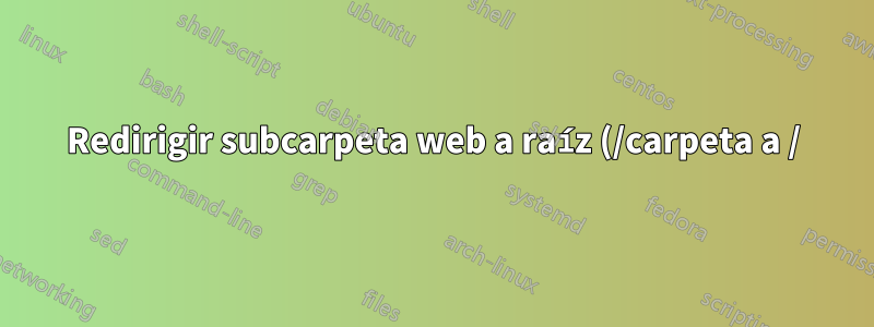 Redirigir subcarpeta web a raíz (/carpeta a /)