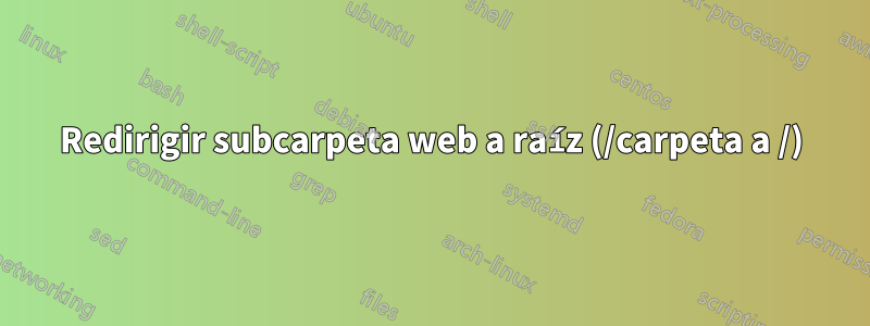 Redirigir subcarpeta web a raíz (/carpeta a /)