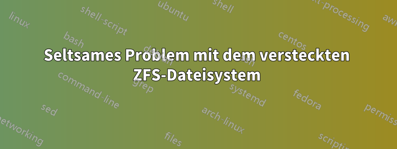 Seltsames Problem mit dem versteckten ZFS-Dateisystem