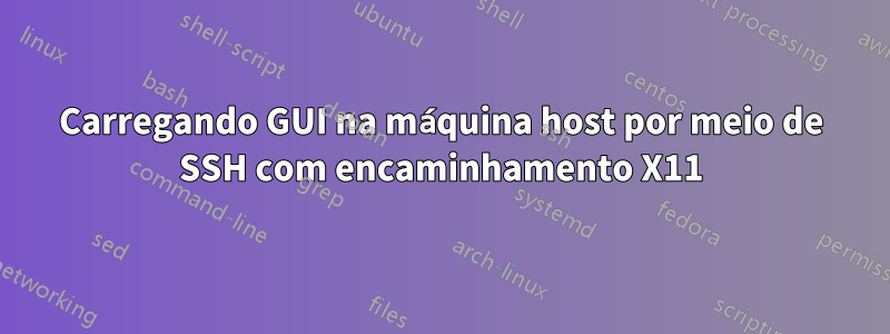 Carregando GUI na máquina host por meio de SSH com encaminhamento X11