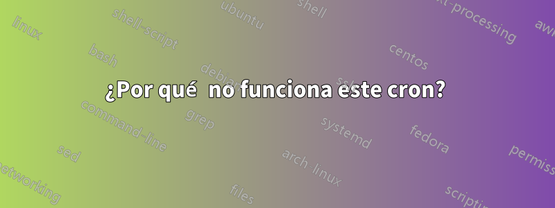 ¿Por qué no funciona este cron?