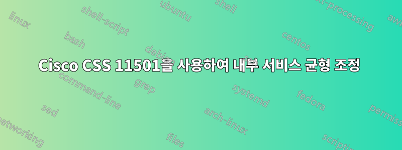 Cisco CSS 11501을 사용하여 내부 서비스 균형 조정