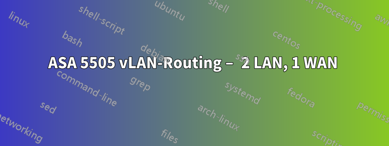 ASA 5505 vLAN-Routing – 2 LAN, 1 WAN