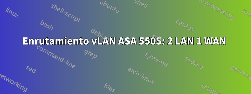 Enrutamiento vLAN ASA 5505: 2 LAN 1 WAN
