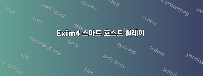 Exim4 스마트 호스트 릴레이