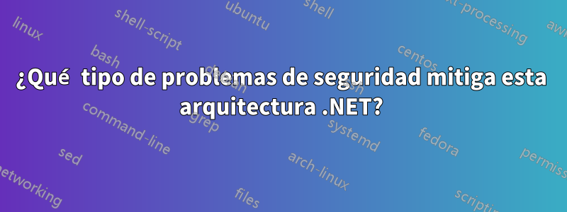 ¿Qué tipo de problemas de seguridad mitiga esta arquitectura .NET?