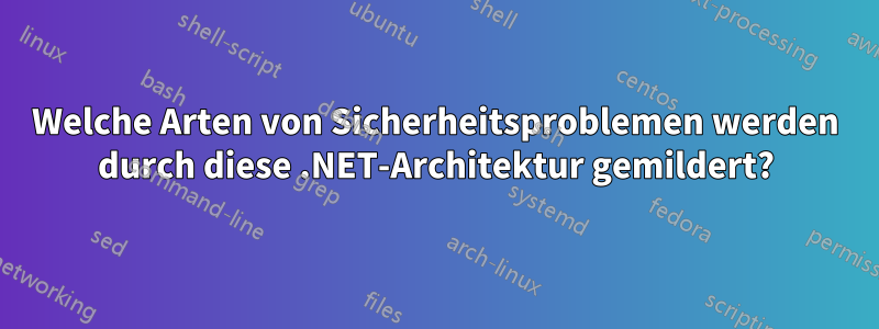 Welche Arten von Sicherheitsproblemen werden durch diese .NET-Architektur gemildert?
