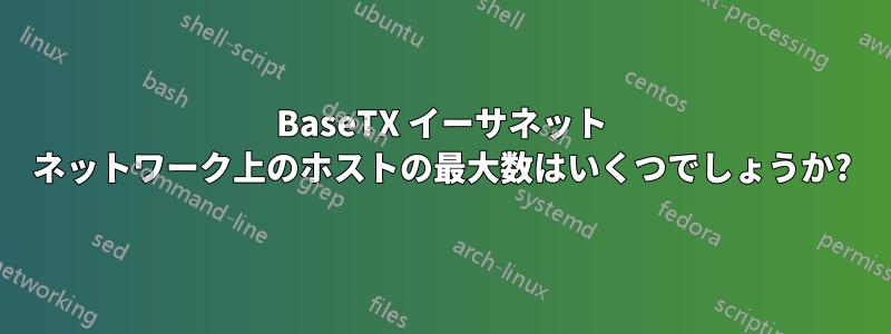 100BaseTX イーサネット ネットワーク上のホストの最大数はいくつでしょうか?