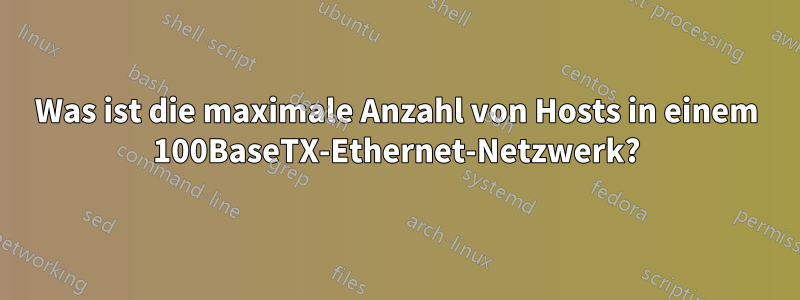Was ist die maximale Anzahl von Hosts in einem 100BaseTX-Ethernet-Netzwerk?