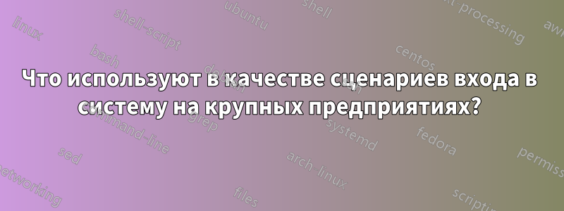 Что используют в качестве сценариев входа в систему на крупных предприятиях?