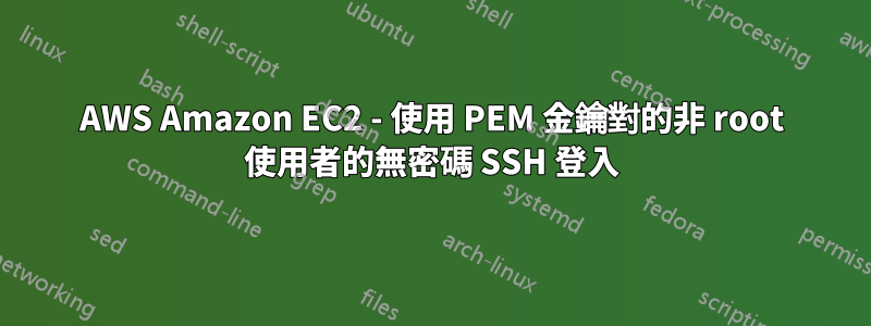 AWS Amazon EC2 - 使用 PEM 金鑰對的非 root 使用者的無密碼 SSH 登入
