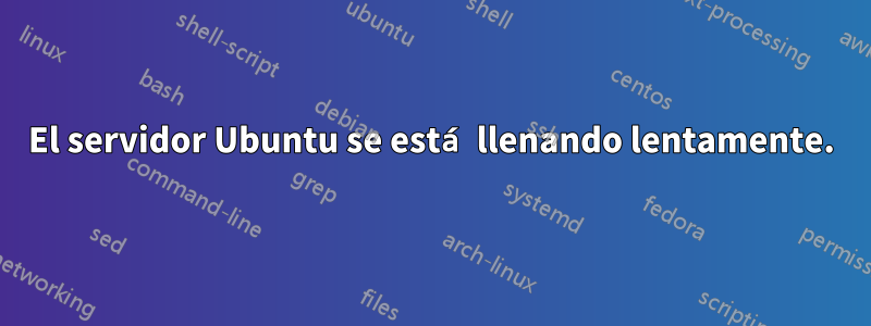 El servidor Ubuntu se está llenando lentamente.