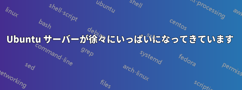 Ubuntu サーバーが徐々にいっぱいになってきています