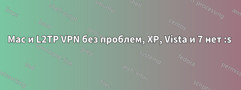 Mac и L2TP VPN без проблем, XP, Vista и 7 нет :s