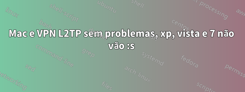 Mac e VPN L2TP sem problemas, xp, vista e 7 não vão :s