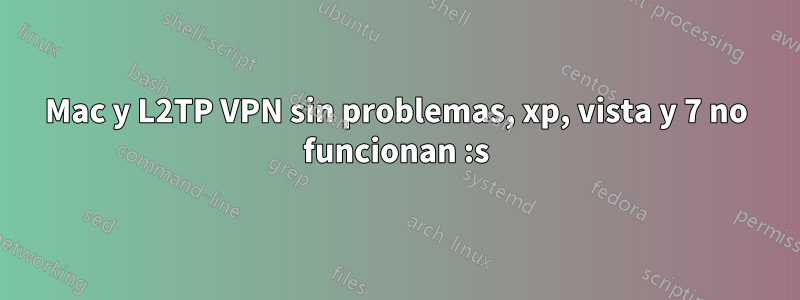 Mac y L2TP VPN sin problemas, xp, vista y 7 no funcionan :s
