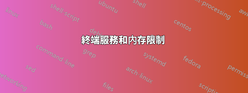 終端服務和內存限制