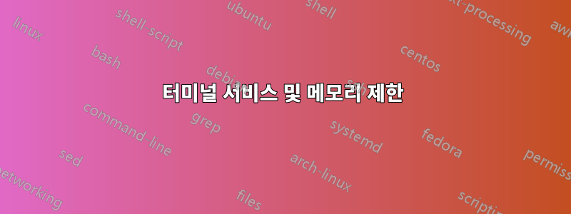 터미널 서비스 및 메모리 제한