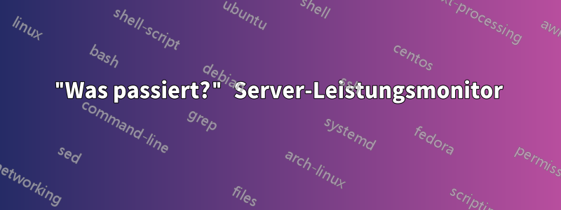 "Was passiert?" Server-Leistungsmonitor