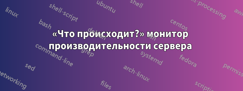 «Что происходит?» монитор производительности сервера