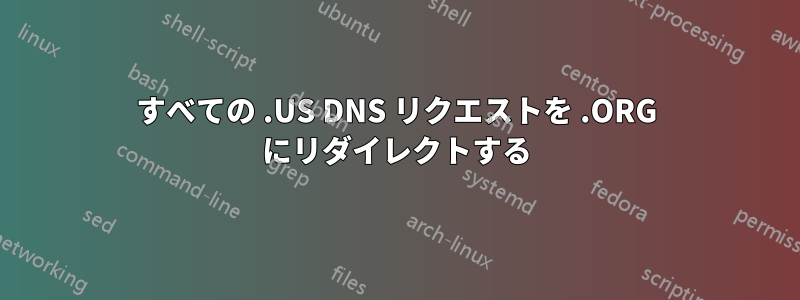すべての .US DNS リクエストを .ORG にリダイレクトする