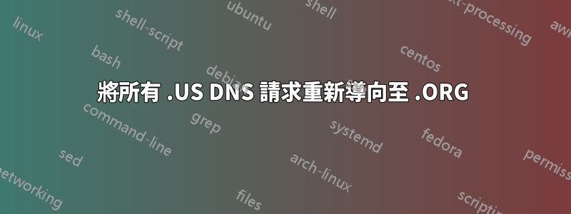 將所有 .US DNS 請求重新導向至 .ORG
