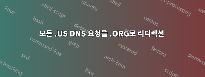 모든 .US DNS 요청을 .ORG로 리디렉션