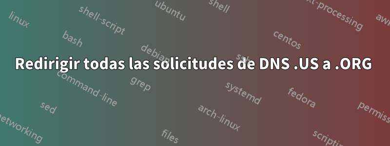 Redirigir todas las solicitudes de DNS .US a .ORG