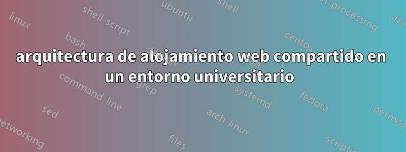 arquitectura de alojamiento web compartido en un entorno universitario 