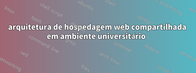 arquitetura de hospedagem web compartilhada em ambiente universitário 