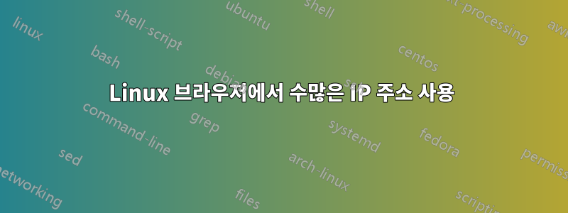 Linux 브라우저에서 수많은 IP 주소 사용