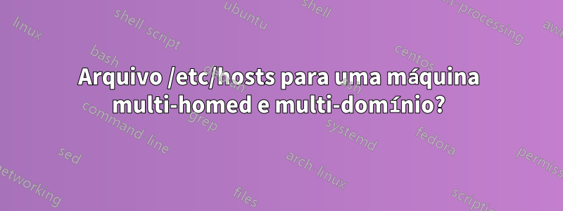Arquivo /etc/hosts para uma máquina multi-homed e multi-domínio?