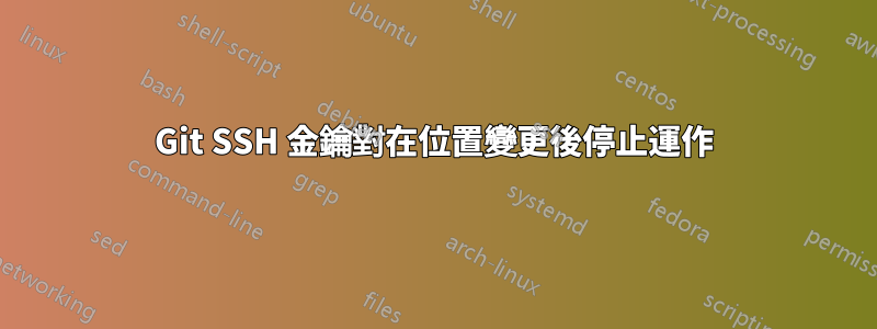 Git SSH 金鑰對在位置變更後停止運作