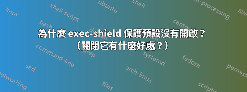 為什麼 exec-shield 保護預設沒有開啟？ （關閉它有什麼好處？）