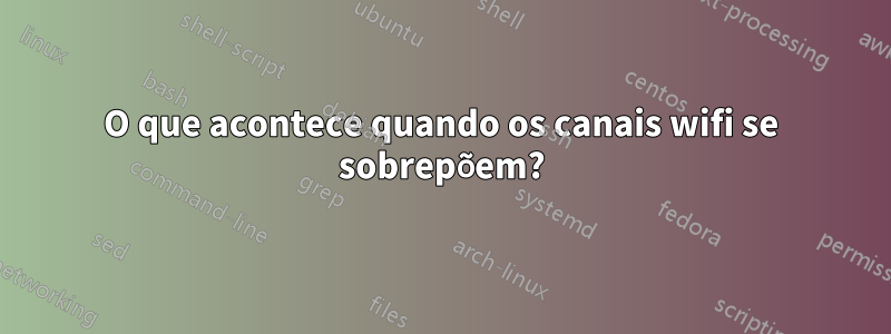 O que acontece quando os canais wifi se sobrepõem?