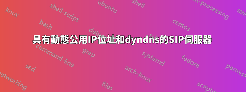 具有動態公用IP位址和dyndns的SIP伺服器